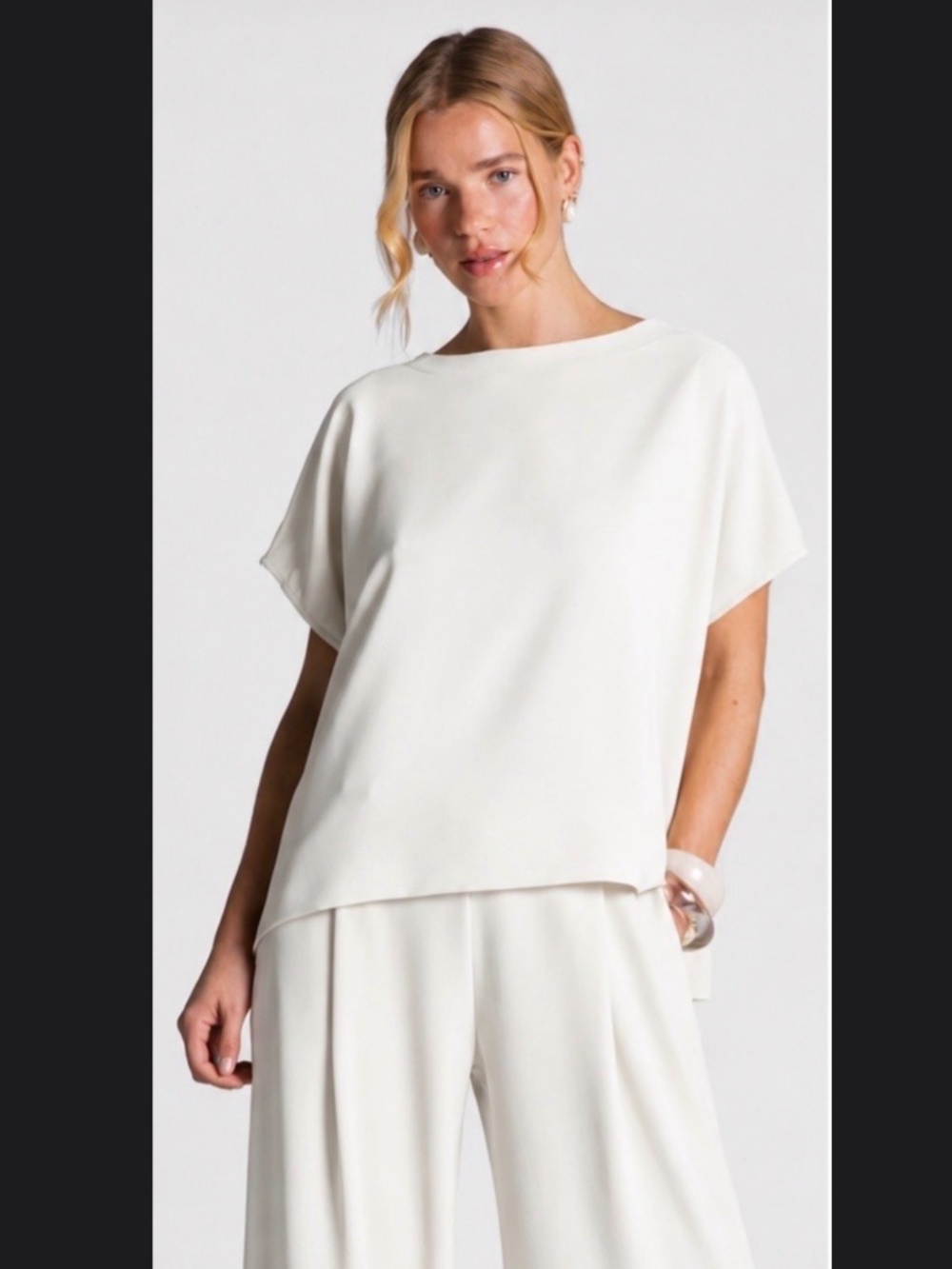 NWOT Sold Out JAKI London Gabriella Ivory Boxy Top S